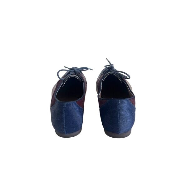 Anthropologie All Black Pointed Pony Hair Oxfords SZ 38.5 / 8. Multi color - Picture 6 of 9